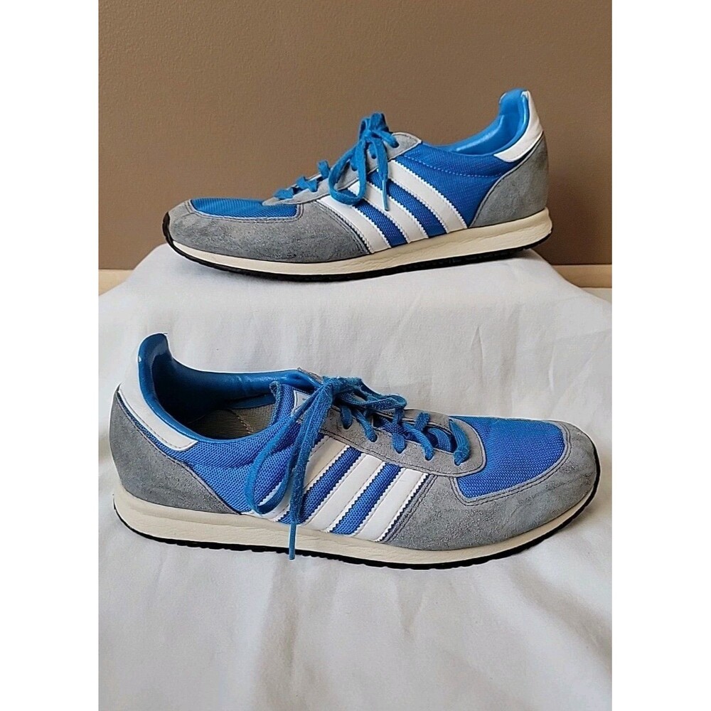 Adidas Men's Adistar Racer V22767 Sneakers Gray Blue Suede Running Shoes Sz 8.5